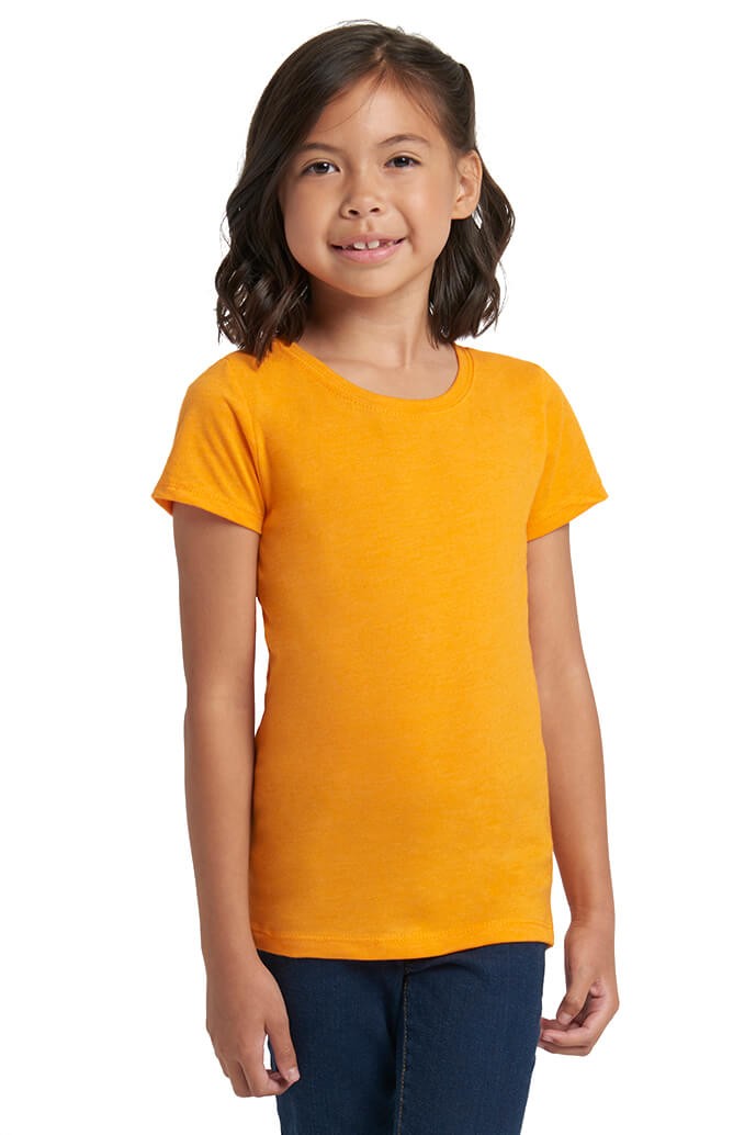 orange t shirt girl